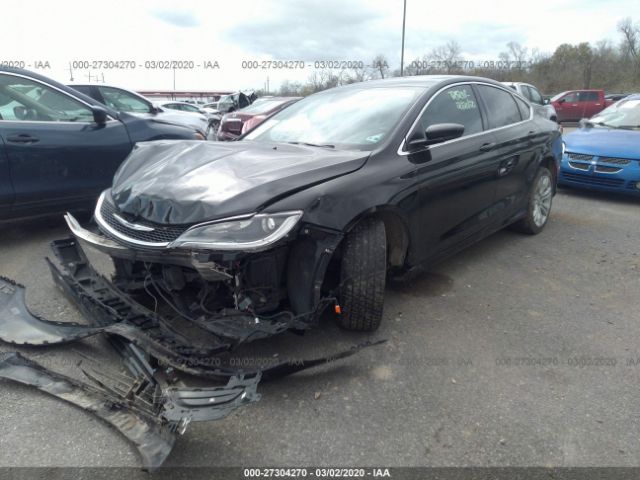 1C3CCCAB8FN690392 - 2015 CHRYSLER 200 LIMITED Black photo 2