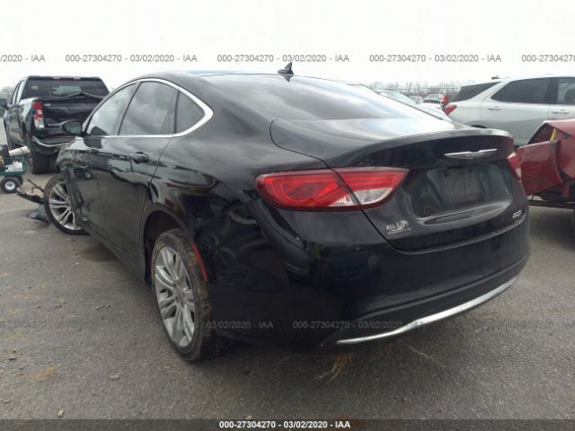 1C3CCCAB8FN690392 - 2015 CHRYSLER 200 LIMITED Black photo 3