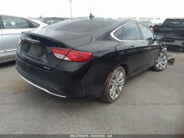 1C3CCCAB8FN690392 - 2015 CHRYSLER 200 LIMITED Black photo 4