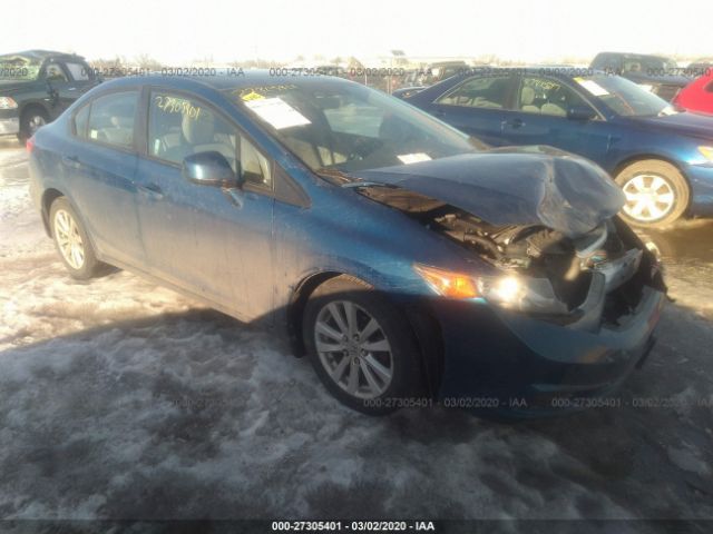 19XFB2F90CE039155 - 2012 HONDA CIVIC EXL Mavi foto 1