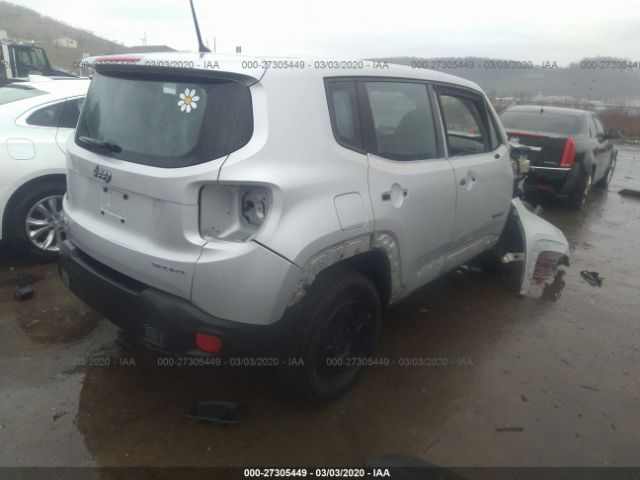 ZACCJBAT9FPB46057 - 2015 JEEP RENEGADE SPORT Silver photo 4