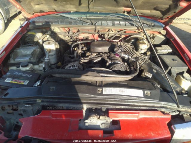 1GCCS19W618166692 - 2001 CHEVROLET S TRUCK S10 Red photo 10
