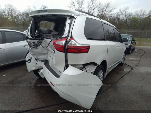 5TDYK3DC2FS599475 - 2015 TOYOTA SIENNA XLE/LIMITED White photo 4