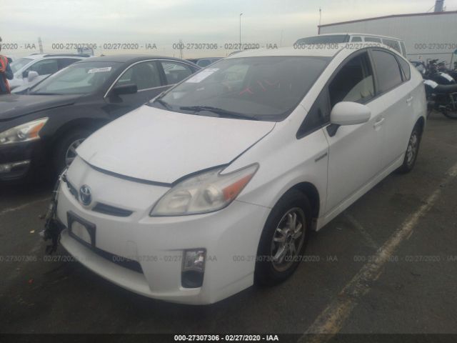 JTDKN3DU8A5085747 - 2010 TOYOTA PRIUS  White photo 2