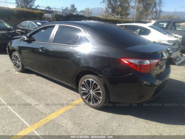 5YFBURHE0FP209917 - 2015 TOYOTA COROLLA L/LE/LE PLS/PRM/S/S PLS Black photo 3