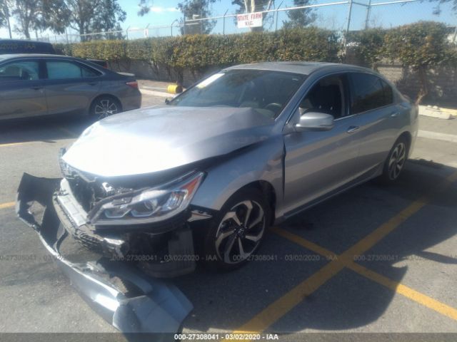 1HGCR3F88HA020067 - 2017 HONDA ACCORD EXL Silver photo 2