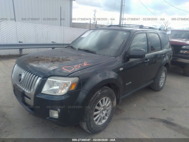 4M2CU87178KJ09578 - 2008 MERCURY MARINER PREMIER Black photo 2