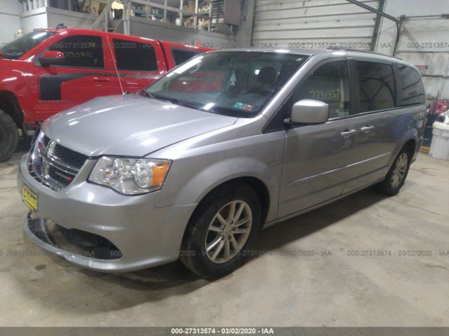 2C4RDGCG8FR712543 - 2015 DODGE GRAND CARAVAN SXT Gray photo 2