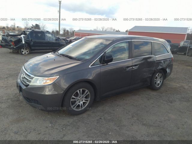 5FNRL5H49CB123563 - 2012 HONDA ODYSSEY EX Gray photo 2