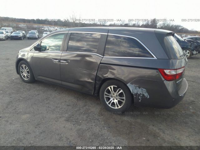 5FNRL5H49CB123563 - 2012 HONDA ODYSSEY EX Gray photo 3