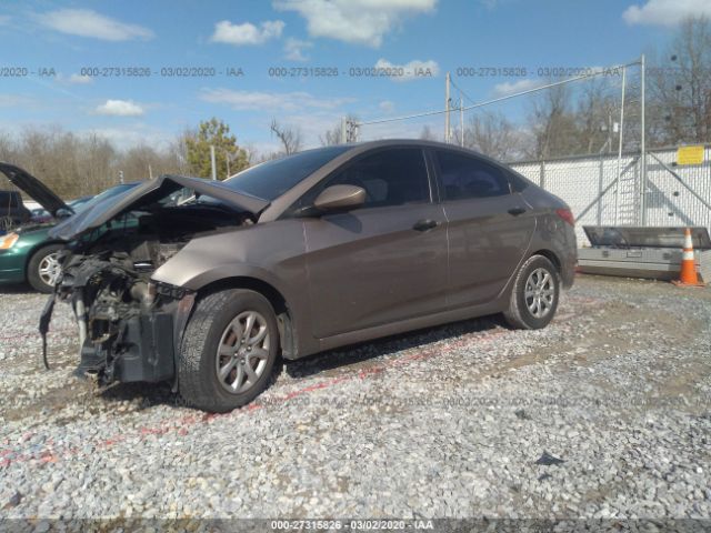 KMHCT4AE3CU090419 - 2012 HYUNDAI ACCENT GLS/GS Brown photo 2