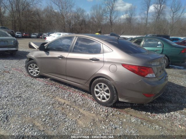 KMHCT4AE3CU090419 - 2012 HYUNDAI ACCENT GLS/GS Brown photo 3