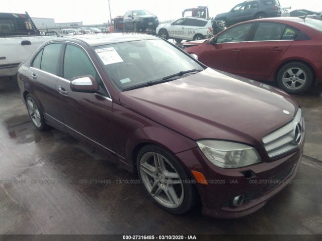 WDDGF56X28R032718 - 2008 MERCEDES-BENZ C 350 Maroon photo 1