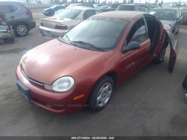 1B3ES46C91D240524 - 2001 DODGE NEON SE/ES Red photo 2