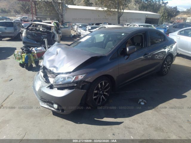 2HGFB2F98FH551613 - 2015 HONDA CIVIC EXL 灰色 照片 2