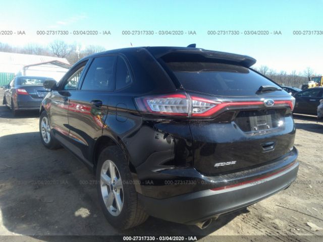 2FMPK3G9XGBC19504 - 2016 FORD EDGE SE Black photo 3