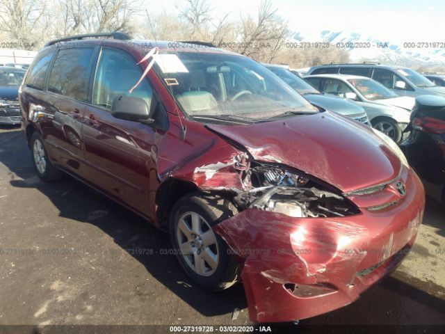 5TDZK23C67S032624 - 2007 TOYOTA SIENNA CE/LE Red photo 1