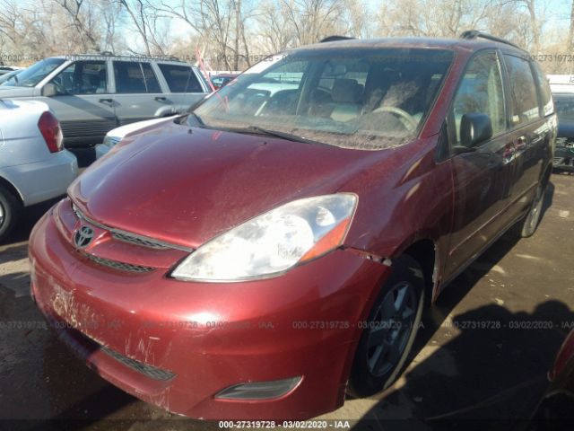 5TDZK23C67S032624 - 2007 TOYOTA SIENNA CE/LE Red photo 2