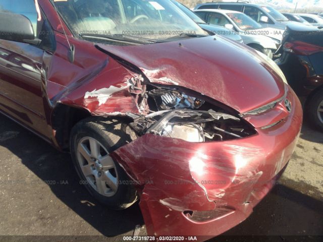 5TDZK23C67S032624 - 2007 TOYOTA SIENNA CE/LE Red photo 6