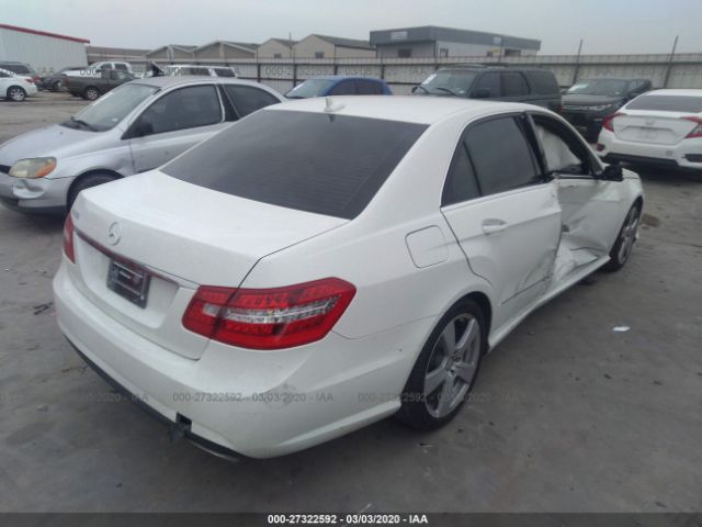 WDDHF5GB9BA470519 - 2011 MERCEDES-BENZ E 350 White photo 4