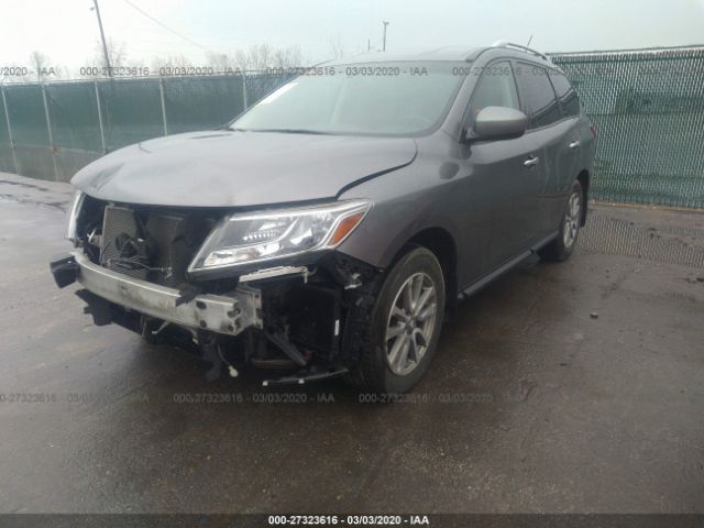 5N1AR2MM5FC610661 - 2015 NISSAN PATHFINDER S/SV/SL/PLATINUM Gray photo 2