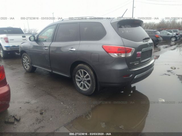 5N1AR2MM5FC610661 - 2015 NISSAN PATHFINDER S/SV/SL/PLATINUM Gray photo 3