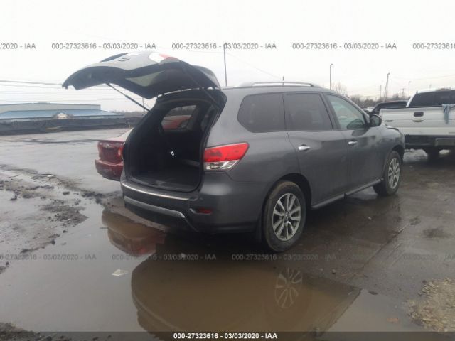 5N1AR2MM5FC610661 - 2015 NISSAN PATHFINDER S/SV/SL/PLATINUM Gray photo 4