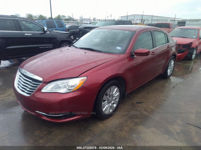 1C3CCBAB6DN622566 - 2013 CHRYSLER 200 LX Red photo 2