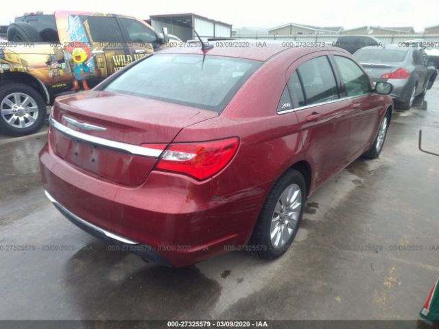 1C3CCBAB6DN622566 - 2013 CHRYSLER 200 LX Red photo 4