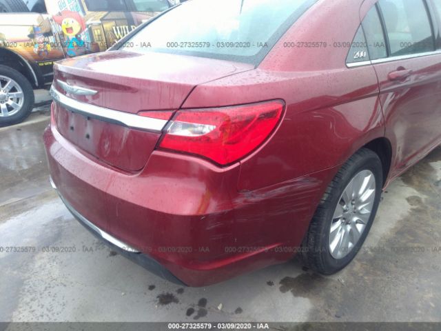 1C3CCBAB6DN622566 - 2013 CHRYSLER 200 LX Red photo 6