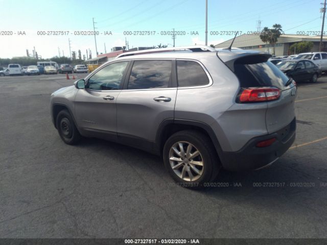 1C4PJMDB6FW769753 - 2015 JEEP CHEROKEE LIMITED Gray photo 3