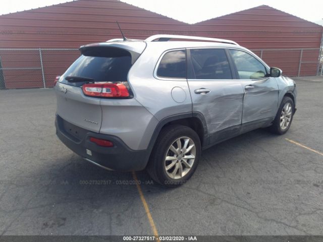 1C4PJMDB6FW769753 - 2015 JEEP CHEROKEE LIMITED Gray photo 4