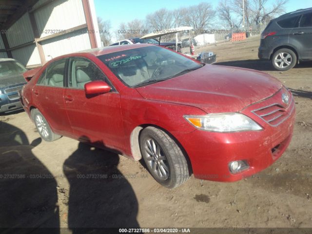 4T1BK3EK0BU628761 - 2011 TOYOTA CAMRY SE/LE/XLE Red photo 1