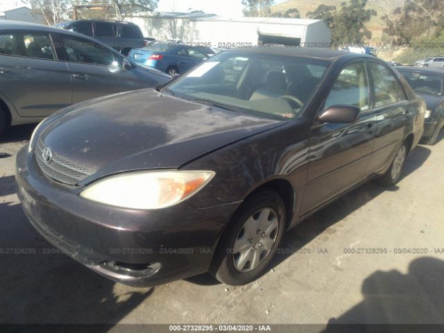 JTDBE32K830235342 - 2003 TOYOTA CAMRY LE/XLE Brown photo 2