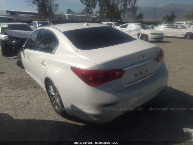 JN1BV7AP0EM690107 - 2014 INFINITI Q50 PREMIUM/SPORT White photo 3