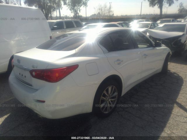 JN1BV7AP0EM690107 - 2014 INFINITI Q50 PREMIUM/SPORT White photo 4