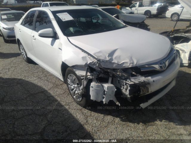 4T1BD1FK0DU087887 - 2013 TOYOTA CAMRY HYBRID/LE/XLE White photo 1