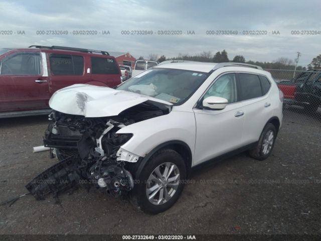 KNMAT2MV9GP619050 - 2016 NISSAN ROGUE S/SL/SV White photo 2