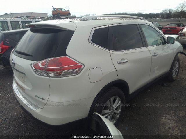 KNMAT2MV9GP619050 - 2016 NISSAN ROGUE S/SL/SV White photo 4