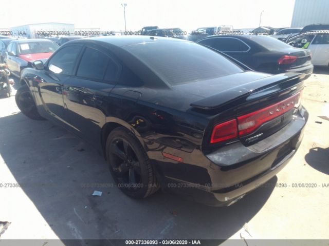 2C3CDXHG5CH150931 - 2012 DODGE CHARGER SXT Black photo 3