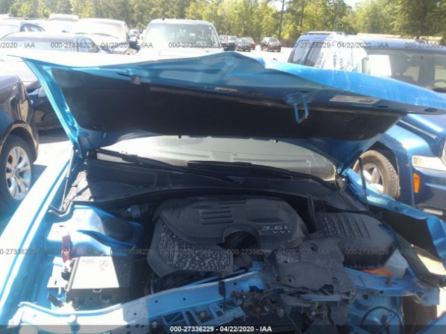 2C3CDXBG6KH591636 - 2019 DODGE CHARGER SXT Blue photo 10