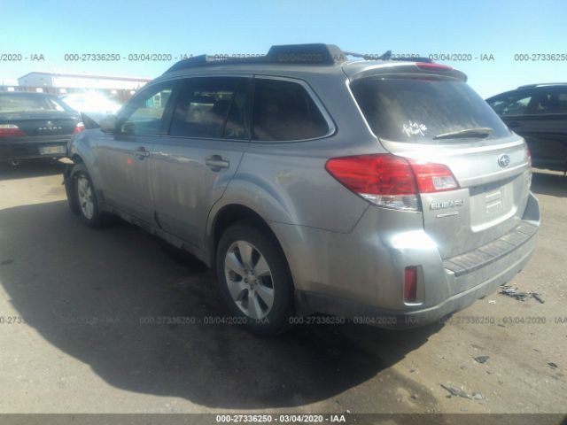 4S4BRBKC6B3358234 - 2011 SUBARU OUTBACK 2.5I LIMITED Silver photo 3