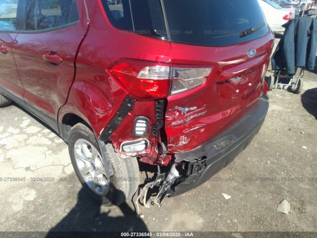 MAJ3S2GE8KC258519 - 2019 FORD ECOSPORT SE Red photo 6