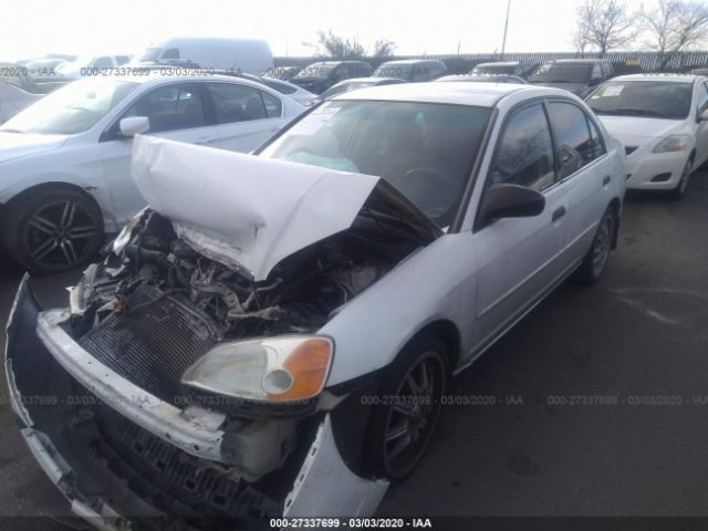 2HGES16591H555679 - 2001 HONDA CIVIC LX White photo 2