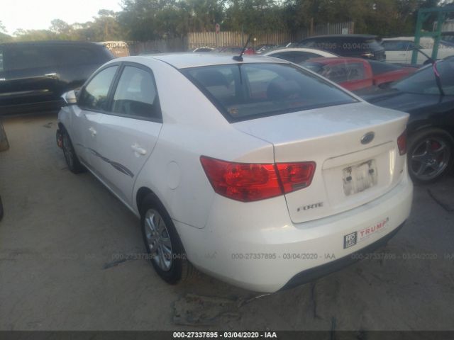 KNAFU4A2XB5459643 - 2011 KIA FORTE EX White photo 3