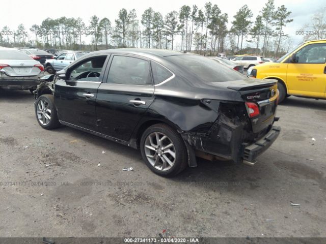 3N1AB7AP6FY311565 - 2015 NISSAN SENTRA S/SV/SR/SL Black photo 3