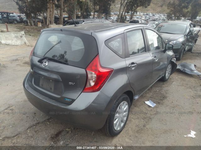 3N1CE2CP1GL402631 - 2016 NISSAN VERSA NOTE S/S PLUS/SV/SL/SR Gray photo 4