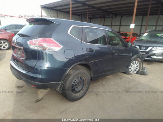 5N1AT2MTXGC839282 - 2016 NISSAN ROGUE S/SL/SV Blue photo 4