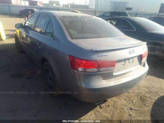 5NPEU46F96H127063 - 2006 HYUNDAI SONATA GLS/LX Gray photo 3