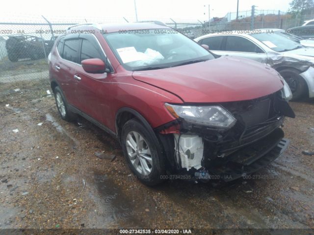 KNMAT2MTXGP735601 - 2016 NISSAN ROGUE S/SL/SV Red photo 1